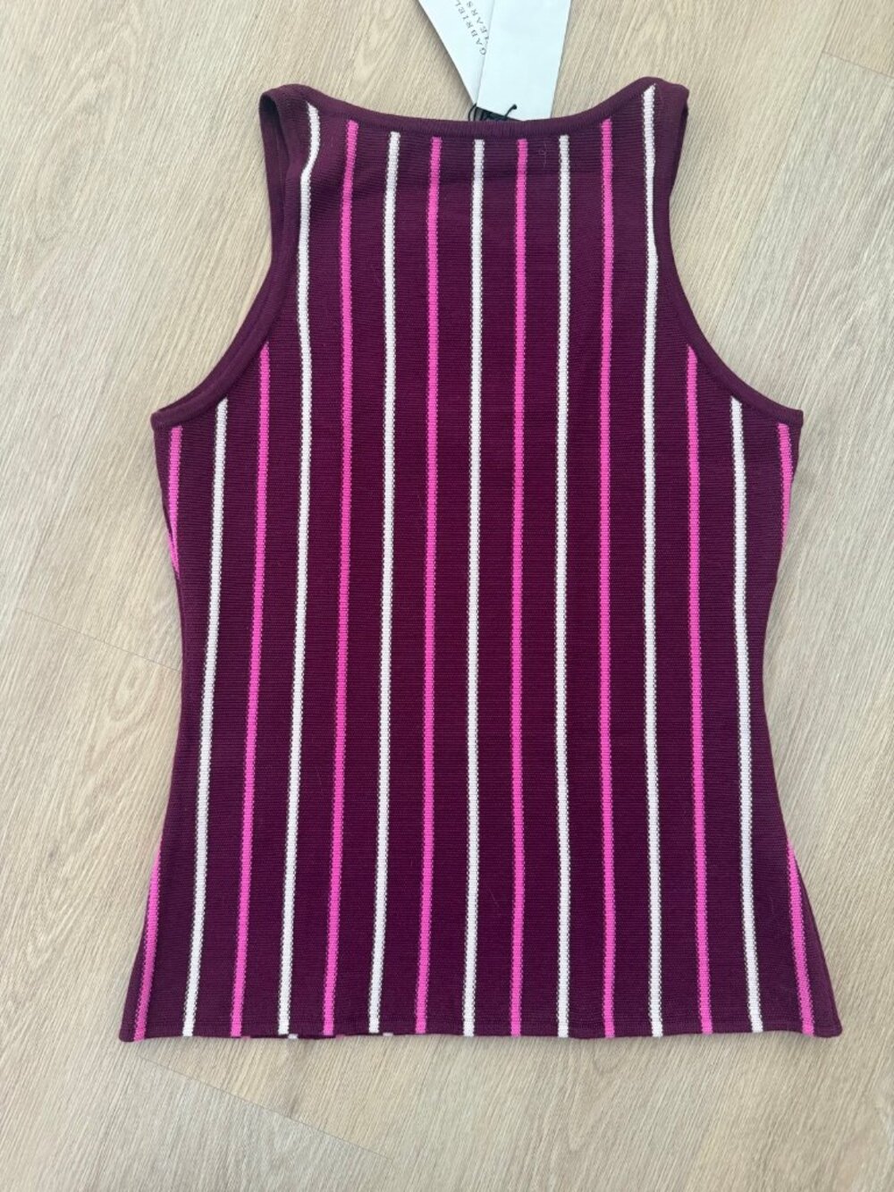 Gabriela Hearst Striped Knit Tank Top Windsor Wine Multi Size M NWT - Picture 2 of 4